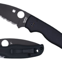 Spyderco C229GPBK Shaman 3.58" Folding Plain Black DLC CPM S30V SS Blade/Black Textured G10 Handle Includes Pocket Clip