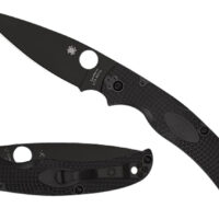 Spyderco C244PBBK Native Chief Lightweight 4.02" Folding Plain Black DLC CTS BD1N SS Blade/Black Textured FRN Handle Includes Pocket Clip
