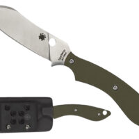 Spyderco FB50GPOD Stok 2.95" Fixed Drop Point Plain Stonewashed 8Cr13MoV SS Blade/Olive Drab Textured G10 Handle Includes Sheath w/G-Clip