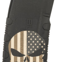 Black Rain Ordnance MAG30PUNISHW/FLAG Magazine 30rd 223 Rem/5.56 NATO Punisher American Flag Engraving Fits AR-15 Platform
