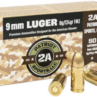 PATRIOT SPORTS LLC P9MM124F 9mmLuger 124gr Full Metal Jacket 50 Per Box/20 Case