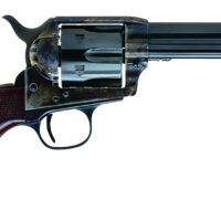 Cimarron AR410 Arizona Ranger 45 Colt (LC) 6 Shot, 4.75" Blue w/Engraved "Arizona Ranger" Steel Barrel, Blued Cylinder, Color Case Hardened Steel Frame, Checkered Walnut Grip, Exposed Hammer