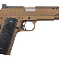 Auto-Ordnance 1911TCAC10 1911 45 ACP 7+1 5" Stainless Steel Barrel, Serrated Stainless Steel Slide, Burnt Bronze Cerakote Steel Frame w/Beavertail, Armor Black Cerakote Engraved Aluminum Grip