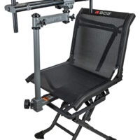 Bog-Pod 1100475 ChairPod Chair with Rotating Gun Mount, 4 Legs, Black, Aluminum Frame, 41" Max Height