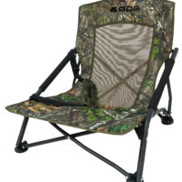 Bog-Pod 1134444 Snood Low-Profile Chair, 4 Legs, Mossy Oak Camo, Steel Frame, Carry Strap