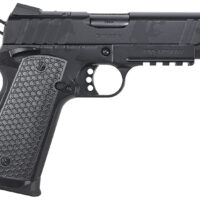 Girsan 391154 MC1911 C Influencer Compact 45 ACP 8+1 4.40" Black Steel Barrel, Black Camo Optic Ready/Serrated Steel Slide & Frame w/Picatinny Rail & Beavertail, Black Polymer Grip