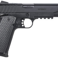 EAA GIRSAN 391047 MC1911 S Influencer Full Size 45 ACP 8+1 5" Blued Steel Barrel, Black Optic Ready/Serrated Steel Slide & Frame w/Picatinny Rail & Beavertail, Black Polymer Grip