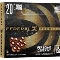 Federal PD2042B Premium 20Gauge 2.75" 2BuckShot 5 Per Box/10 Case