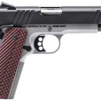 Bersa B19117050BMBC B1911 Full Size Frame 45 ACP 8+1 5" Stainless Steel Barrel, Stainless Serrated Steel Slide, Black Stainless Steel Frame w/Beavertail, Rosewood Grip, Ambidextrous