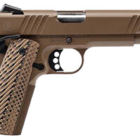 Bersa B19117050DEHB B1911 45 ACP 8+1 5" Stainless Steel Barrel, Flat Dark Earth Serrated Slide, Flat Dark Earth Stainless Steel Frame w/Beavertail, FDE VZ Grip
