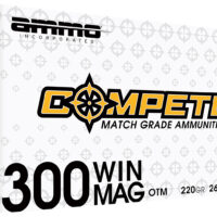 Ammo Inc 300WM190BTHPA20 Compete 300WinMag 220gr Open Tip Match 20 Per Box/10 Case