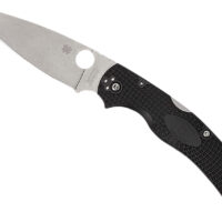 Spyderco C244PBK Native Chief Lightweight 4.02" Folding Plain Stonewashed CTS BD1N SS Blade/Black Textured FRN Handle Includes Pocket Clip