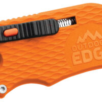 Outdoor Edge SWB10C SlideWinder 3.50" Long, Plain Utility Blade, Orange GNR/SS Handle, Screwdriver, Bottle Opener