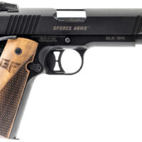 Gforce Arms GF199BW Chronicle 1911 9mm Luger 9+1 5" Stainless Steel Barrel, Black Serrated Steel Slide, Black Cerakote Aluminum Frame, Turkish Walnut Grip