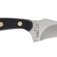 Old Timer 1179216 Sharpfinger 3.30" Fixed Clip Point Plain Stainless Steel Blade/ Delrin Handle