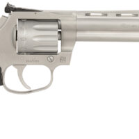 Colt Mfg KCOBRA22SM6RFO King Cobra Target 22 LR 6 Shot 6" Matte Stainless Steel Vent Rib Barrel, Matte Stainless Stainless Steel Frame & Cylinder, Black Hogue Overmolded Grip, Exposed Hammer