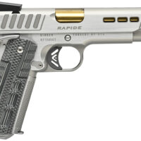Kimber Mfg.,inc 3000420 Rapide Dawn 9mm Luger 9+1 5" Gold TiN Stainless Steel Barrel, Lightening Cut/Serrated Stainless Steel Slide, Stainless Steel Frame w/Beavertail, Black & Gray G10 Grip