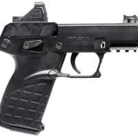 Kel-Tec P17BBLKOPTIC P17 Compact Frame 22 LR 16+1 3.80" Black Steel Barrel, Black Serrated Steel Slide, Black Polymer Frame w/Picatinny Rail, Textured Grip, Viridian RFX-11 Green Dot, Ambidextrous