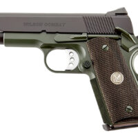 Wilson Combat WCQBCTACA CQB *CA Compliant Compact Frame 45 ACP 8+1 4" Stainless Match Grade Barrel, Carbon Steel Steel Frame w/Beavertail, Diamond Wood Grip