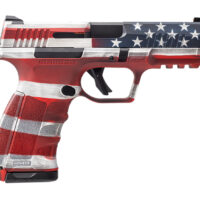 Dickinson LLC RA9US RA9 9mm Luger 17+1 4.25" Black Steel Barrel, American Flag Cerakote Serrated Aluminum Slide, American Flag Polymer Frame w/Accessory Rail