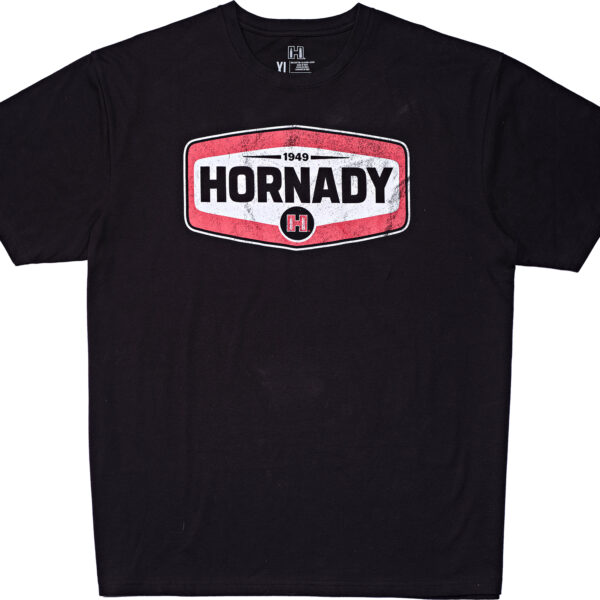 Hornady 99607XXXL Hornady T-Shirt Black Cotton Short Sleeve 3XL
