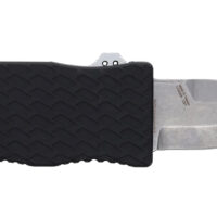 Schrade 1135969 Uproar Automatic Mini 1.90" OTF Dagger Plain Satin D2 Steel Blade, Black Textured Aluminum Handle