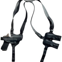 1791 Gunleather NSS1SBLHR Optic Ready Shoulder Horizontal Black Fits 1911 Right Hand
