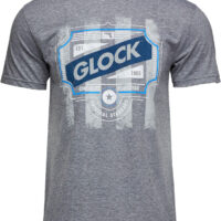 Glock AP96205 Blue Line Tee Gray Ringspun Cotton/Polyester Short Sleeve Small