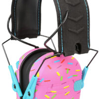 Walker's GWPRSEMSPRNKP Razor Slim Electronic Muff 23 dB Over the Head Pink Sprinkles