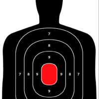 Pro-Shot SILH8PK SplatterShot Hanging Heavy Paper 12" x 18" Black/Red 8 Pack