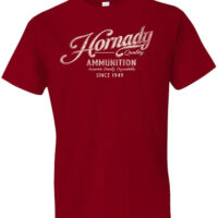 Hornady Gear 31874 Vintage Script Red Cotton Semi-Fitted XL