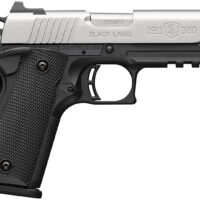 Browning 051121492 1911 Black Label Compact 380 ACP 8+1 3.63" Stainless Steel Barrel, Satin Stainless Steel Serrated Slide, Matte Black Polymer Frame w/Picatinny Rail, Black Polymer Grip