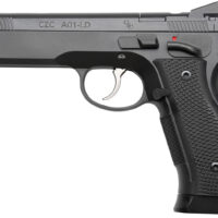 Cz Custom Shop 96336 A01-LD 9mm Luger 19+1 5" Match Grade Bull Barrel, Black Optic Cut/Serrated Steel Slide, Black Polycoat Steel Frame w/Beavertail, Black G10 Grip, Long Dustcover