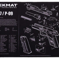 TekMat TEKR17CZP07 CZ P-07/P-09 Cleaning Mat Black/White Rubber 11"x17" CZ P-07/P-09