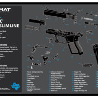 TekMat TEKR17GLOCK4243BL Glock 42/43 Cleaning Mat Black/Blue/White Rubber 11"x17" Glock 42/43 Parts Diagram