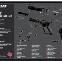 TekMat TEKR17GLOCKG3PNK Glock Gen 3 Cleaning Mat Pink Rubber 11"x17" Glock Gen 3 Parts Diagram