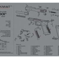 TekMat TEKR17GLOCKG4GY Glock Gen 4 Cleaning Mat Gray Rubber 11"x17" Glock Gen 4 Parts Diagram