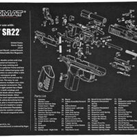 TekMat TEKR17RUGERSR22 Ruger SR22 Cleaning Mat Black/White Rubber 11"x17" Ruger SR22 Parts Diagram