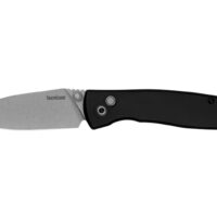 Kershaw 2053 Kindred 3" Folding Spear Point Plain Stonewashed D2 Steel Blade, Black Anodized Aluminum Handle