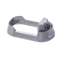 Tyrant CNC TDG19G34MWGREYBLKSCRW Magwell Fits Glock 19 Gen 3-4 Grey Aluminum