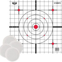 Birchwood Casey BC-37216T EZE-Scorer Thermal Targets Thermal Sight-In Hanging Paper 12" x 12" Black/Red/White