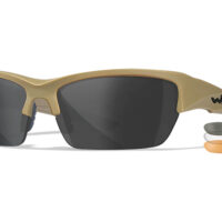 Wiley X CHVAL06T Valor Medium Smoke Gray/Clear/Light Rust Lens Polycarbonate Matte Tan Frame