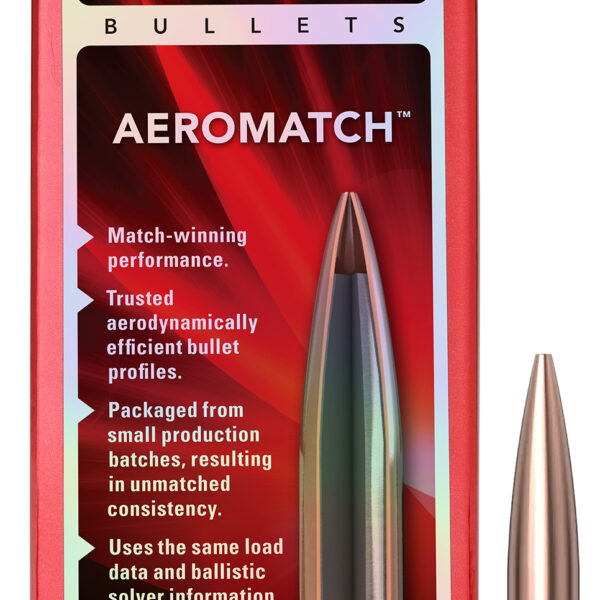 Hornady 26303 Aeromatch  6.5mm 140gr 100 Per Box/15 Case