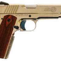 Standard Mfg 1911 Standard Full Size Frame 45 ACP 7+1 5" Stainless Match Grade Barrel, Nickel Steel Serrated Slide, Nickel Steel Frame w/Beavertail, Walnut Double Diamond Grip