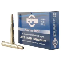 PPU STANDARD RIFLE AMO 375 H&H 300GR RN 10RD (20 BOX CASE)