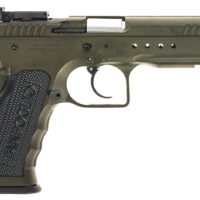 Tanfoglio Defiant Tactical Pro 9mm Luger 20+1 4.50" Stainless Threaded Barrel, Green Steel Optic Ready/Ported/Serrated Slide, Green Steel Frame w/Beavertail & Picatinny Rail, Black Polymer Grip