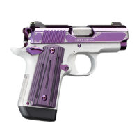 Kimber Mfg, Inc 3300214 Micro 9 9mm Luger 7+1 3.15" Stainless Ramped Steel Barrel, Purple PVD w/Border Engraving Stainless Steel Serrated Slide, Kimpro II Silver Aluminum Frame, Black/Purple G10 Grip