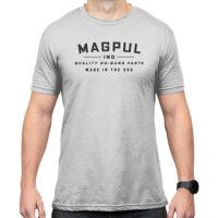 Magpul MAG1112-041-S Go Bang Parts Stone Gray Heather Cotton/Polyester Short Sleeve Small