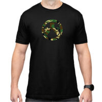 Magpul MAG1225-001-S Woodland Camo Black Cotton/Polyester Short Sleeve Small