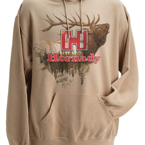 Hornady 99612XL Elk  XL Tan/Khaki Hoodie Poly-Cotton